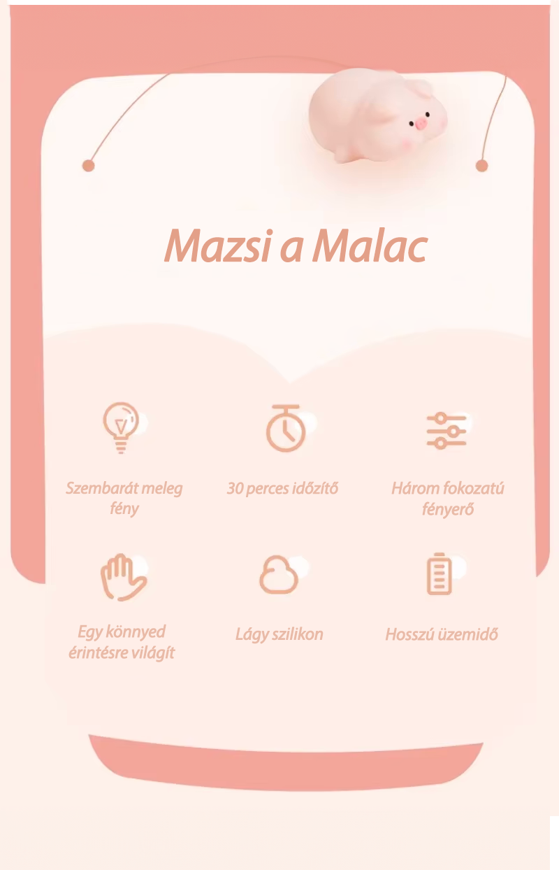 Mazsi Prase - Noční LED lampa🐷