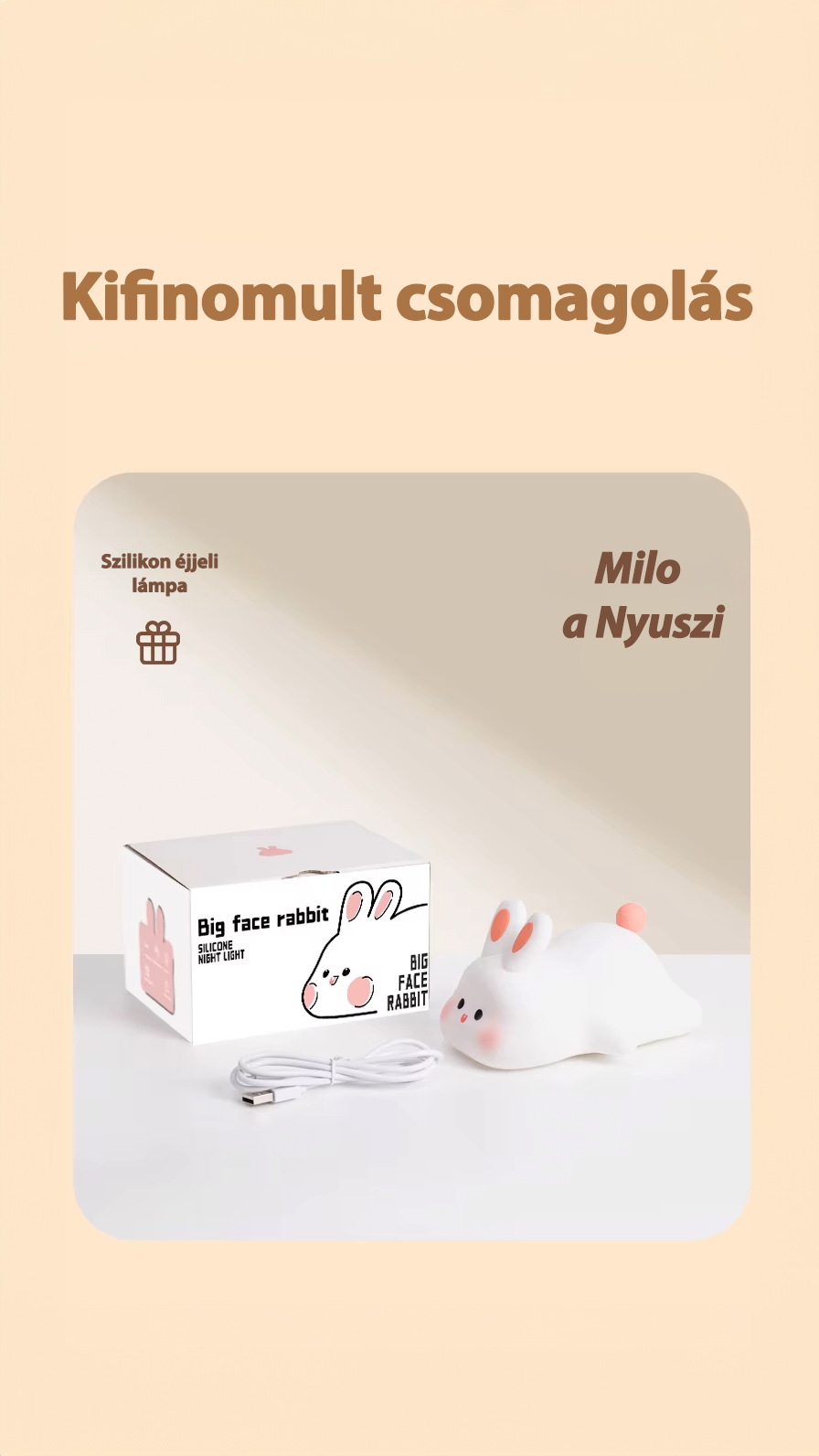 Milo Králíček - Noční LED lampa🐰